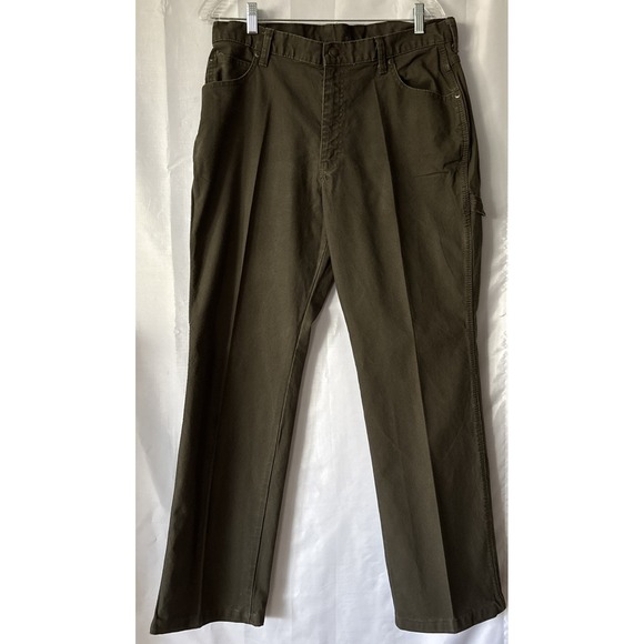 Dickies Carpenter Pants Men's 34X32 Gray Relaxed Fit Canvas Workwear (34x31) - Picture 1 of 7